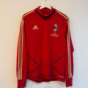 Adidas Red AC Milan Long Sleeve Jersey